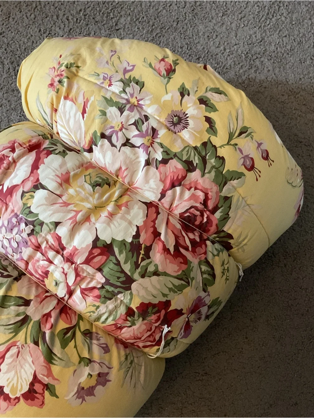 Ralph Lauren Sophie Vintage Yellow Floral Full/Queen Comforter Country Cottage